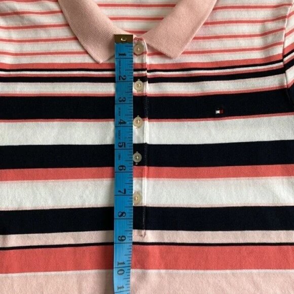 Tommy Hilfiger Multi-Stripe Polo - Women M - Picture 8 of 12